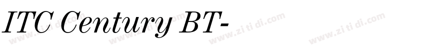 ITC Century BT字体转换